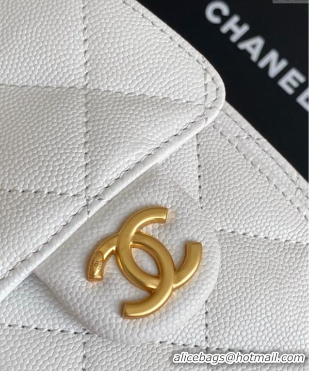 New Fashion Chanel 25 Mini Hobo Handbag in Grained Calfskin AS5631 White 2025