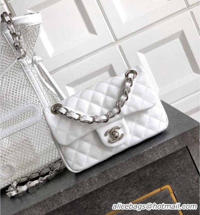Famous Brand Chanel Medium Mesh & Patent Calfskin Shopping Bag CH052603 White 2025