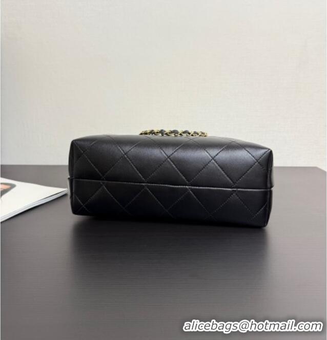Big Discount Chanel Suede & Lambskin Small Shopping Bag 99485 Grey/Black 2025