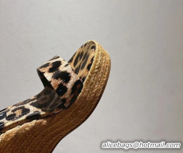 Sumptuous Dolce & Gabbana Printed Wedge Sandals 10cm Brown 0604134
