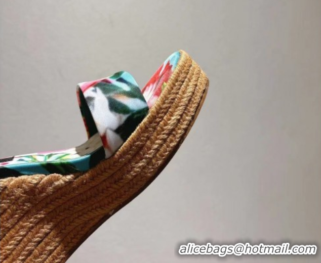 Pretty Style Dolce & Gabbana Printed Wedge Sandals 10cm Multicolor 0604137