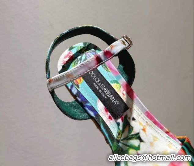 Pretty Style Dolce & Gabbana Printed Wedge Sandals 10cm Multicolor 0604137