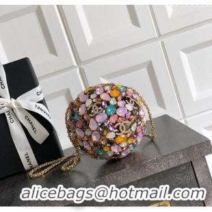 Famous Brand Chanel Sphere Minaudiere Evening Bag with Strass C0703 2025