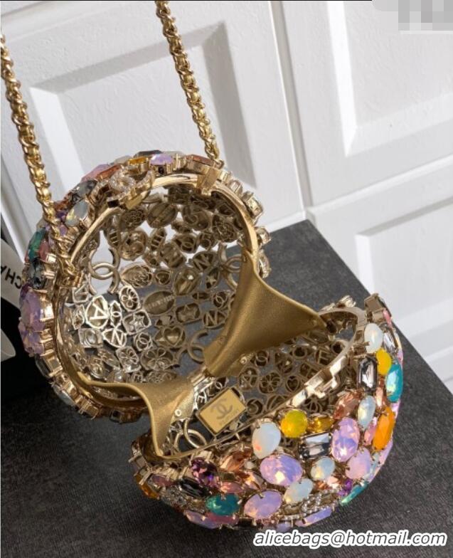 Famous Brand Chanel Sphere Minaudiere Evening Bag with Strass C0703 2025