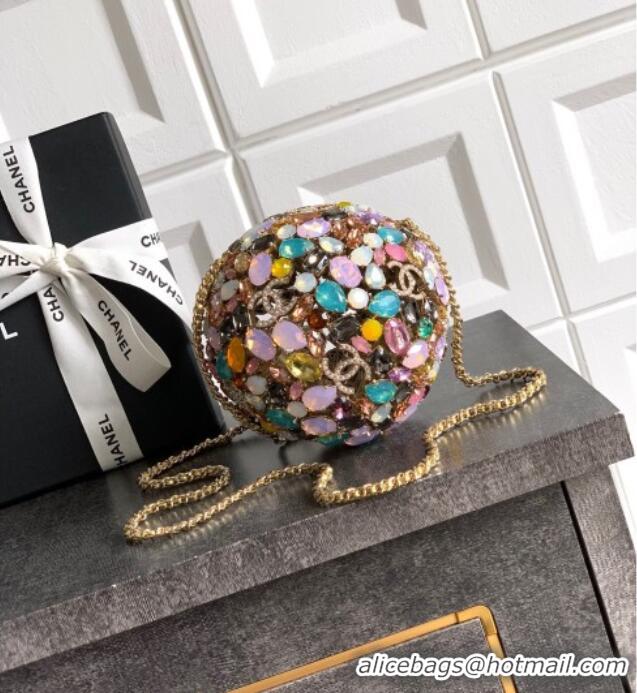 Famous Brand Chanel Sphere Minaudiere Evening Bag with Strass C0703 2025