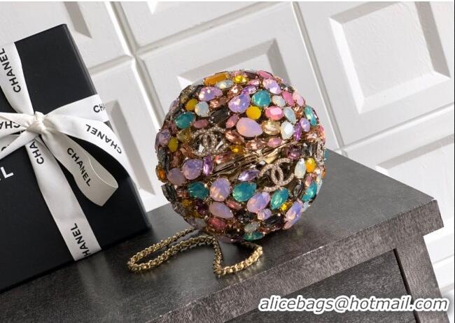 Famous Brand Chanel Sphere Minaudiere Evening Bag with Strass C0703 2025