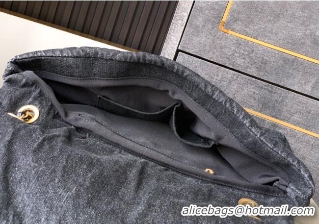 Grade Design Chanel Denim Flap Bag with Pockets CH070301 Black 2025