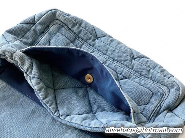 Trendy Design Chanel Denim Flap Bag with Large Pocket CH070301 Light Blue 2025