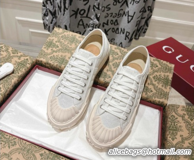Duplicate Gucci Chunky Platform Sneakers in GG Canvas White 2025 831825