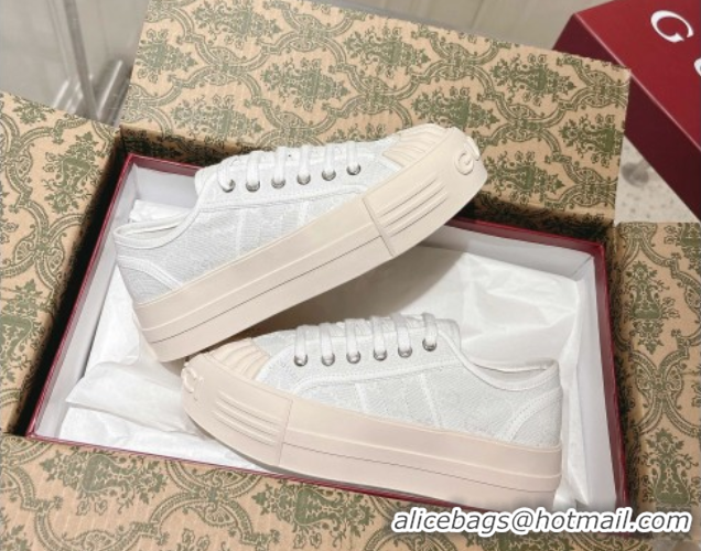 Duplicate Gucci Chunky Platform Sneakers in GG Canvas White 2025 831825