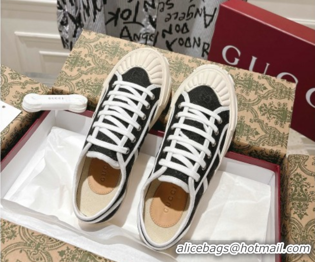 Perfect Gucci Chunky Platform Sneakers in GG Canvas Black 2025 831825