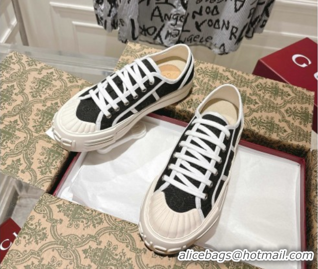 Perfect Gucci Chunky Platform Sneakers in GG Canvas Black 2025 831825