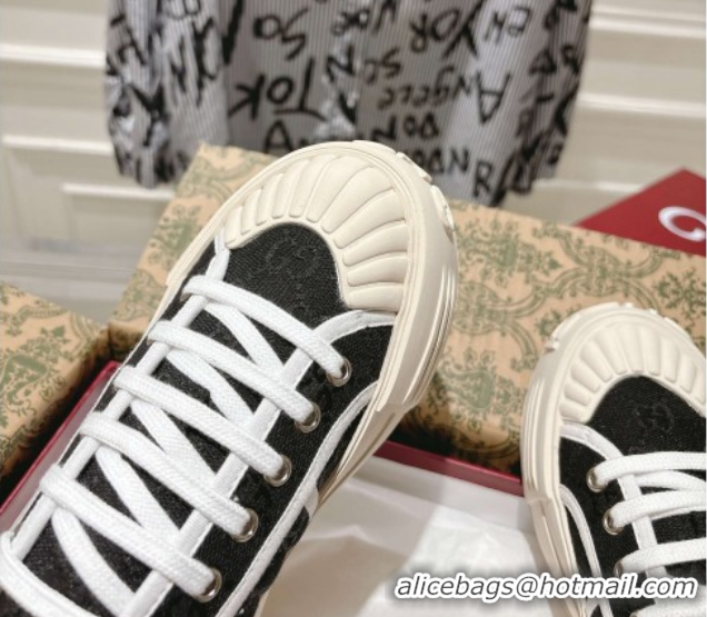 Perfect Gucci Chunky Platform Sneakers in GG Canvas Black 2025 831825