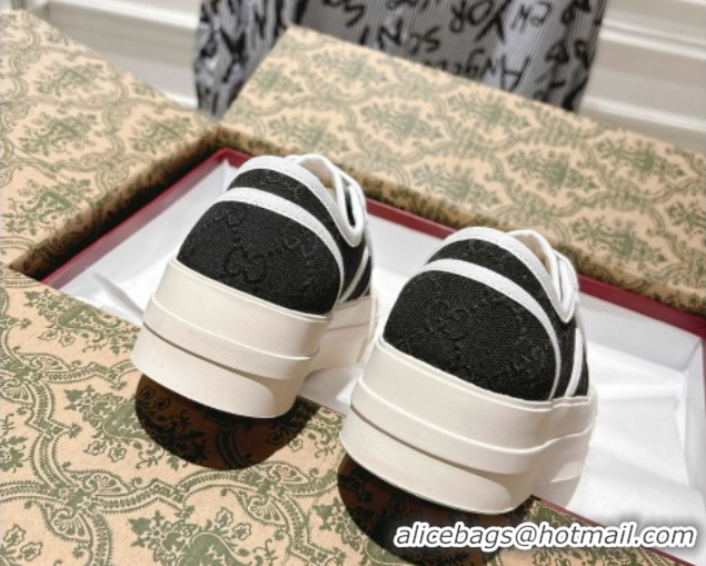 Perfect Gucci Chunky Platform Sneakers in GG Canvas Black 2025 831825
