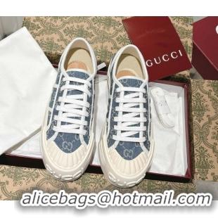 Best Price Gucci Chunky Platform Sneakers in GG Denim Dark Blue 2025 831825