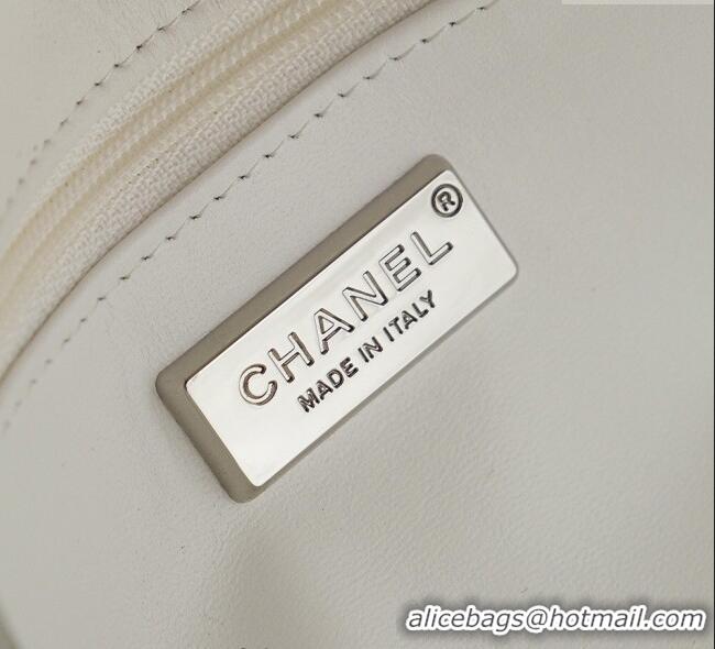 Top Quality Chanel Allover Strass & Fabric Classic Mini Flap Bag A69900 White 2025