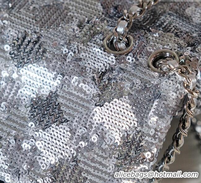 Good Taste Chanel Allover Sequins Classic Mini Flap Bag A69900 Silver 2025