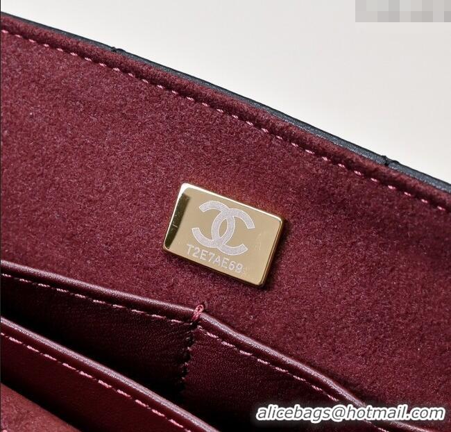 Best Price Chanel Calfskin Large Flap Bag with Top Handle AS5467 Black 2025