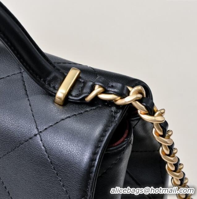 Best Price Chanel Calfskin Large Flap Bag with Top Handle AS5467 Black 2025