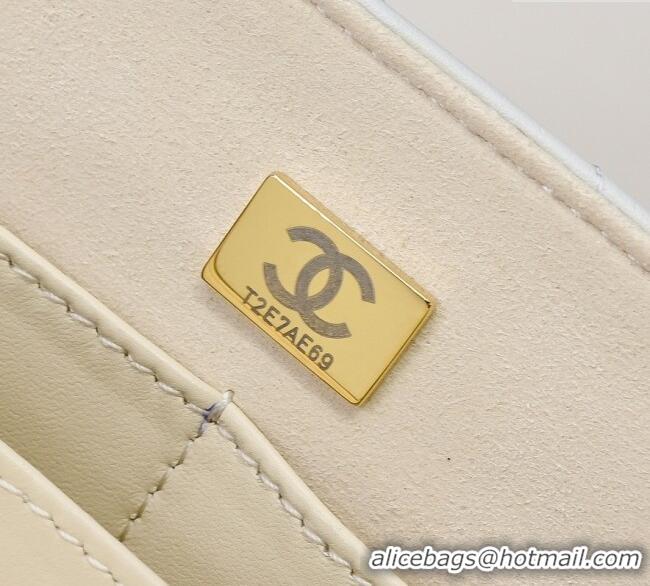 Trendy Design Chanel Calfskin Maxi Flap Bag with Top Handle AS5543 White 2025