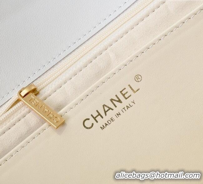 Trendy Design Chanel Calfskin Maxi Flap Bag with Top Handle AS5543 White 2025