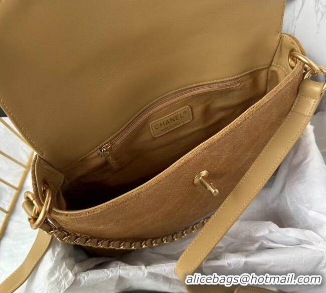 Buy Discount Chanel Suede Hobo Bag AS5886 Brown 2025