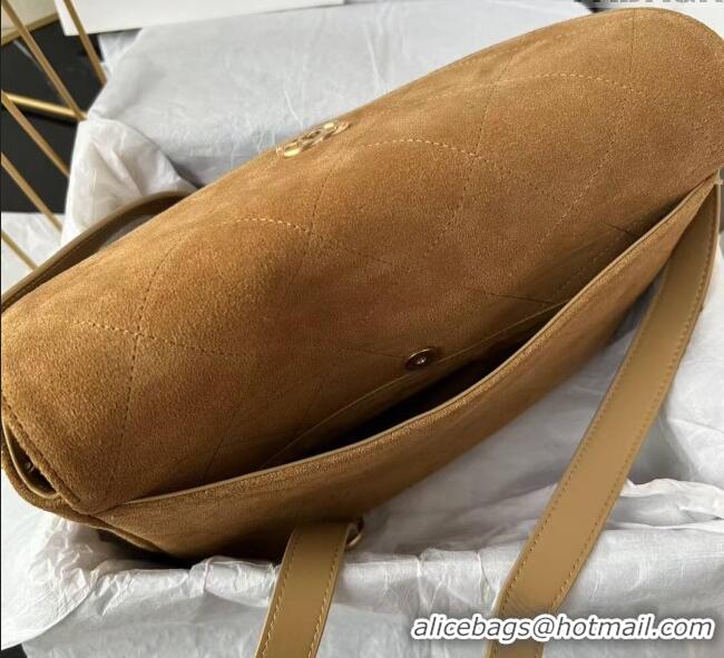 Buy Discount Chanel Suede Hobo Bag AS5886 Brown 2025