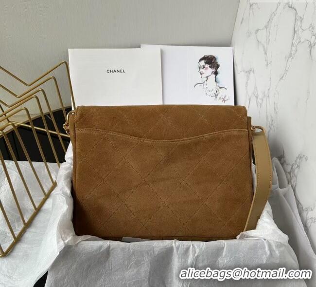 Buy Discount Chanel Suede Hobo Bag AS5886 Brown 2025