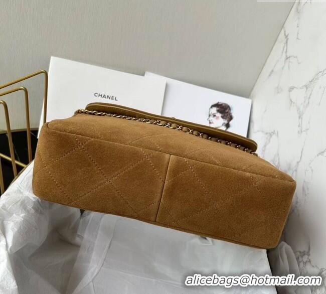 Buy Discount Chanel Suede Hobo Bag AS5886 Brown 2025