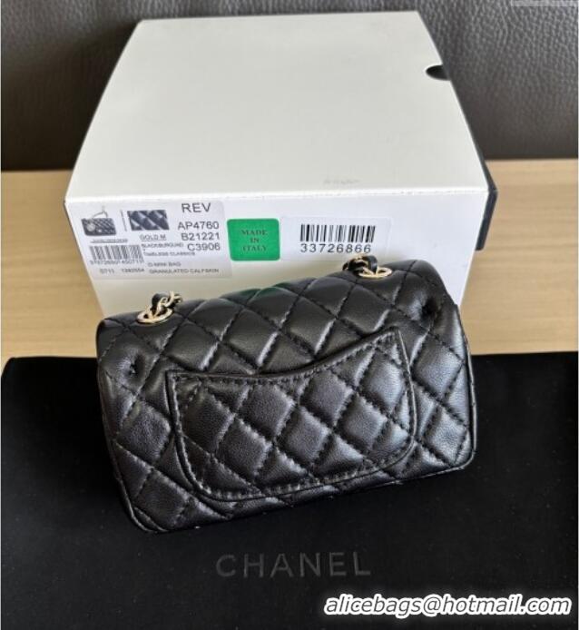 Grade Design Chanel Lambskin Classic Mini Bag with hook and Heart Charm AP4760 Black 2025
