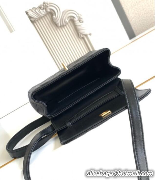 Traditional Specials Chanel Calfskin Leather Phone Holder with Strap AP4679 Black 2025