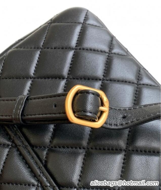 Traditional Specials Chanel Calfskin Leather Phone Holder with Strap AP4679 Black 2025