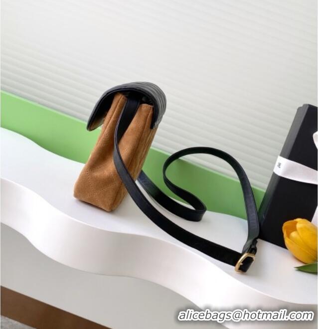 Cheapest Chanel Suede & Lambskin Phone Holder with Strap AP4679 Beige/Black 2025