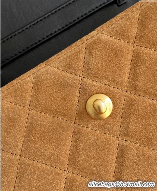 Cheapest Chanel Suede & Lambskin Phone Holder with Strap AP4679 Beige/Black 2025