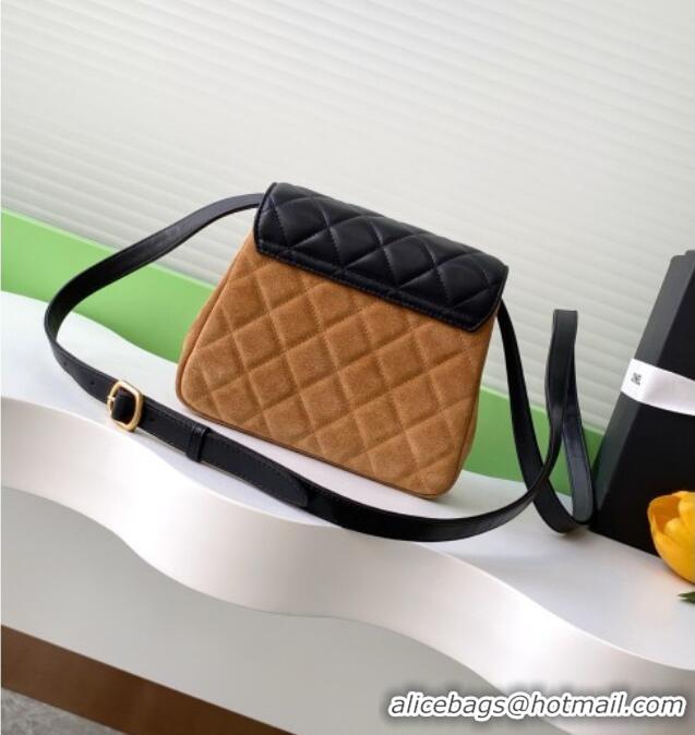Cheapest Chanel Suede & Lambskin Phone Holder with Strap AP4679 Beige/Black 2025