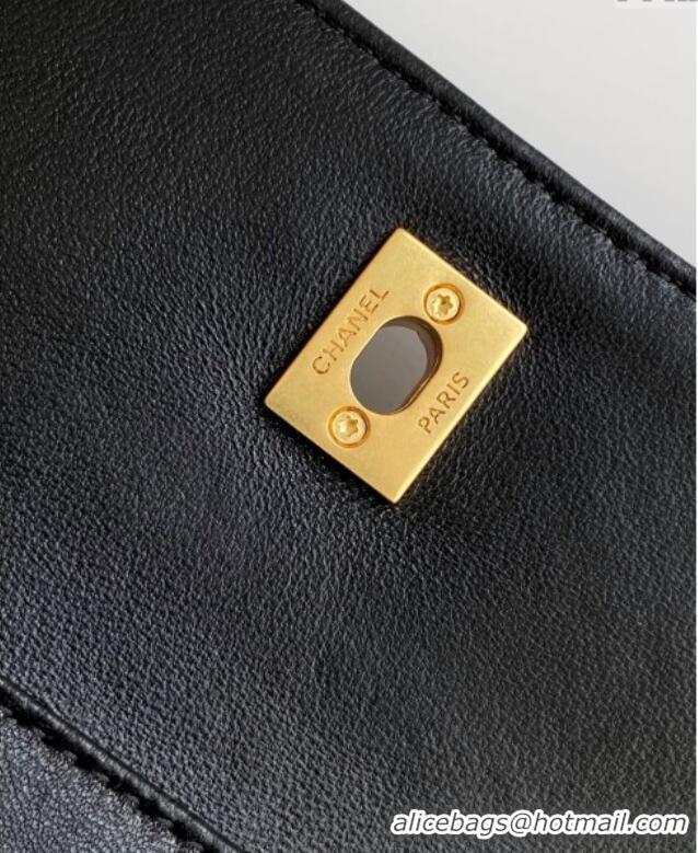 Well Crafted Chanel Suede & Lambskin Phone Holder with Strap AP4677 Black 2025