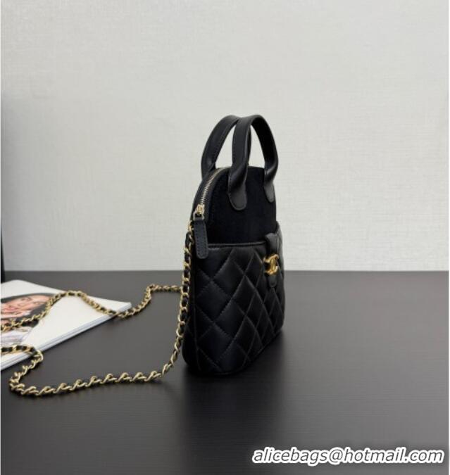 Low Price Chanel Suede & Lambskin Clutch with Chain AP4742 Black 2025