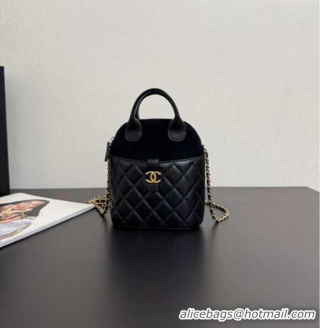 Low Price Chanel Suede & Lambskin Clutch with Chain AP4742 Black 2025
