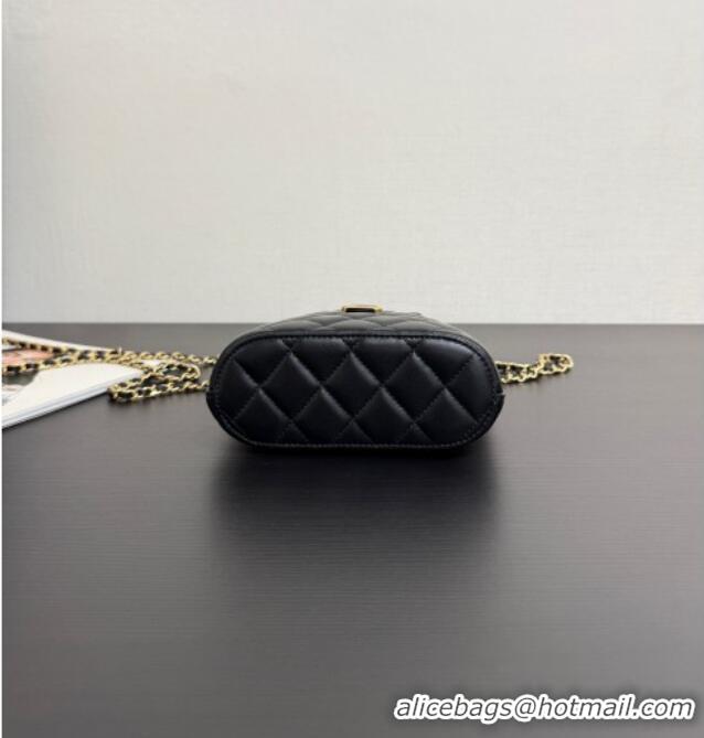 Low Price Chanel Suede & Lambskin Clutch with Chain AP4742 Black 2025