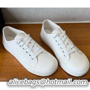 Stylish Prada Fabric Low top Sneakers White 2025 PR053003