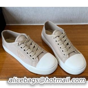 Modern Prada Fabric Low top Sneakers Beige 2025 PR053003