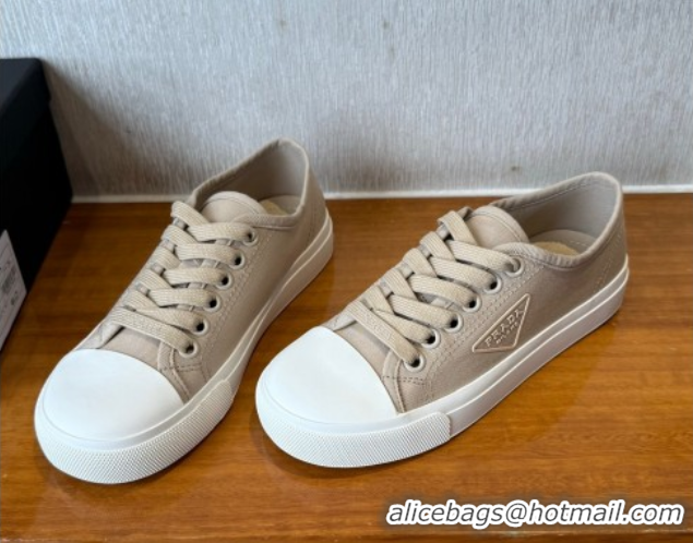 Modern Prada Fabric Low top Sneakers Beige 2025 PR053003