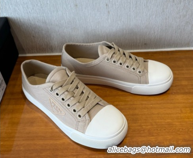 Modern Prada Fabric Low top Sneakers Beige 2025 PR053003