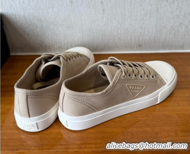 Modern Prada Fabric Low top Sneakers Beige 2025 PR053003