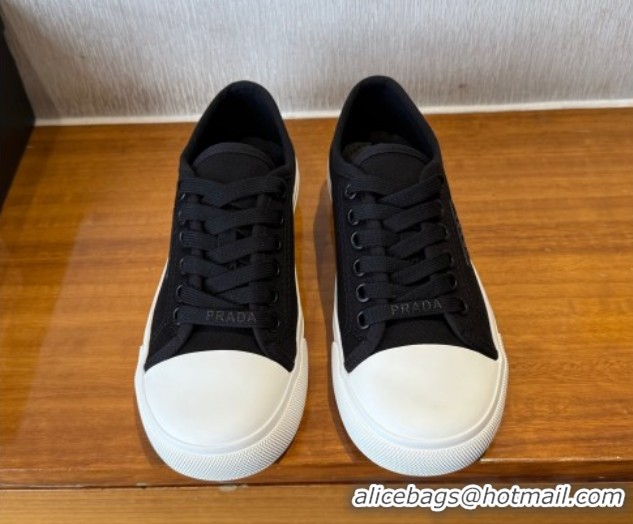 Top Grade Prada Fabric Low top Sneakers Black 2025 PR053003