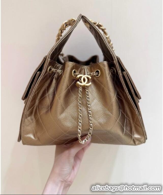 Good Taste Chanel 25 Small Handbag in Grained Calfskin AS5293 Gold Spring-Summer 2025 Top Quality