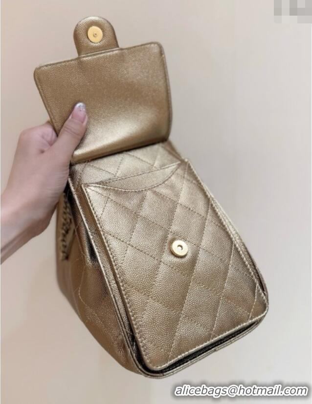 Good Taste Chanel 25 Small Handbag in Grained Calfskin AS5293 Gold Spring-Summer 2025 Top Quality