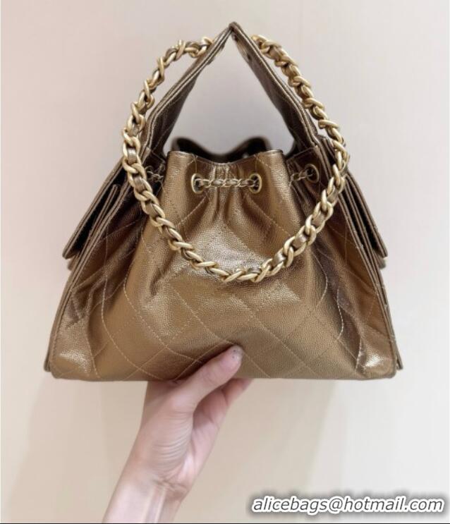 Good Taste Chanel 25 Small Handbag in Grained Calfskin AS5293 Gold Spring-Summer 2025 Top Quality