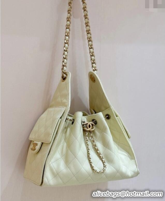Discount Chanel 25 Small Handbag in Grained Calfskin AS5293 Yellow Spring-Summer 2025 Top Quality