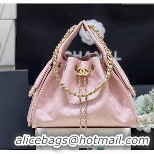 Shop Chanel 25 Small Handbag in Grained Calfskin AS5293 Pink Spring-Summer 2025 Top Quality